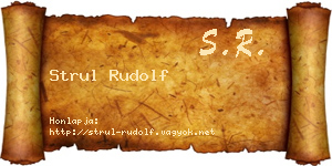 Strul Rudolf névjegykártya
